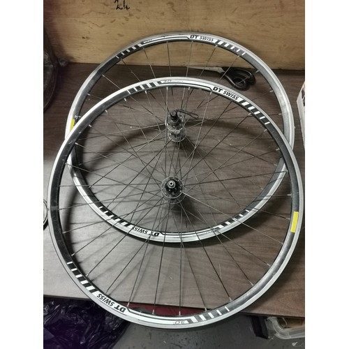 46 - Pair of DT Swiss bike front wheels - 3.0 ETRTO 522 x 14