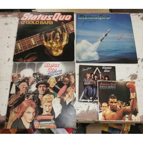 181 - Status Quo bundle of 3 x vinyl albums and 2 x singles in very good condition