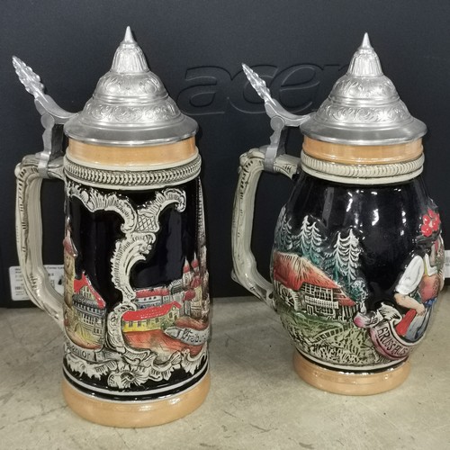 146 - 2 x large vintage German steins