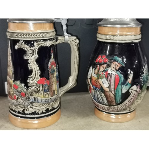 146 - 2 x large vintage German steins