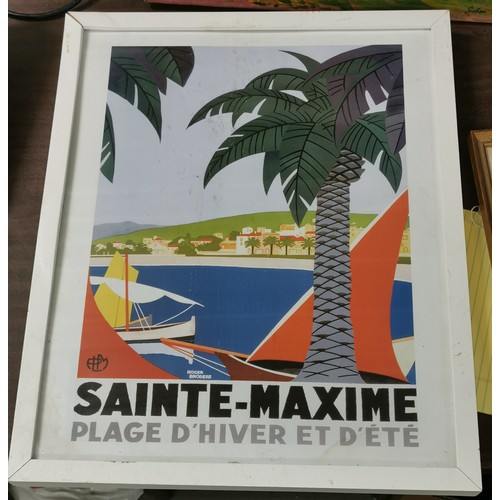 13 - 44 x 54 cm framed 1920's Sainte Maxime print by Roger Broders