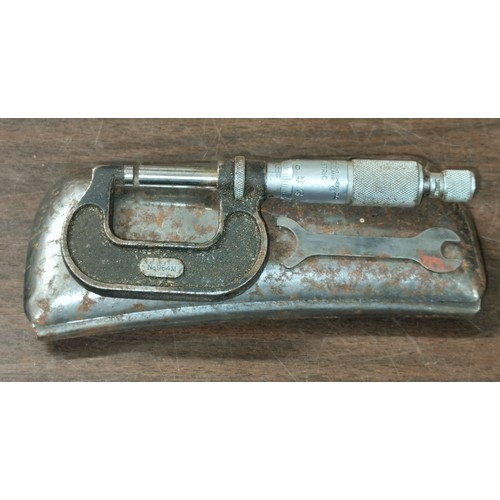 164 - Vintage Moore and Wright 964M micrometer in old glasses style case