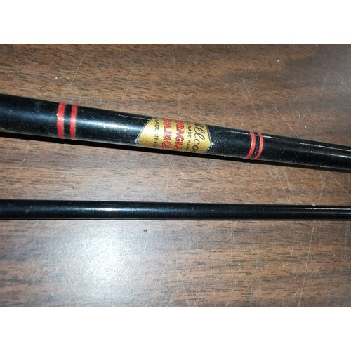 Vintage Allcocks Duraglass 2, 2 piece rod with Daiwa 7280 reel