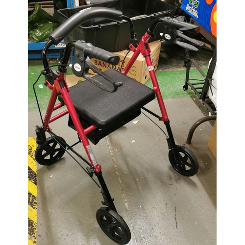 109 - Drive 4 wheel folding mobility walking aid seat