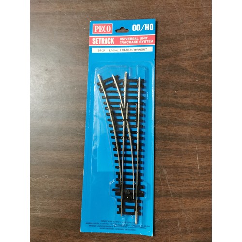 Peco ST-245 Setrack Curved Double Radius Left Hand Turnout Code 100 Rail Ooho
