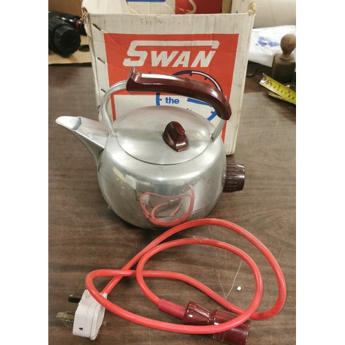 10 - Boxed hardly used Swan Brand electric kettle