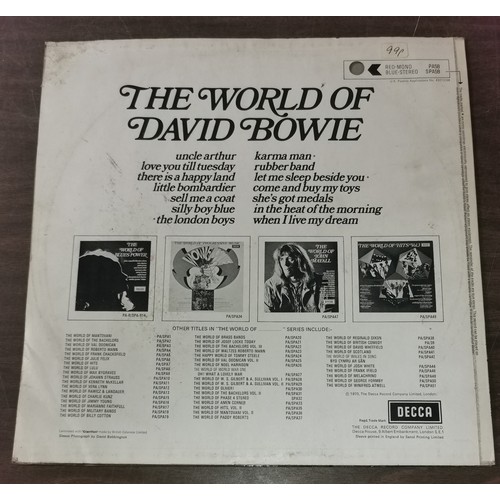 328 - David Bowie - The world of David Bowie vinyl album in very good condition