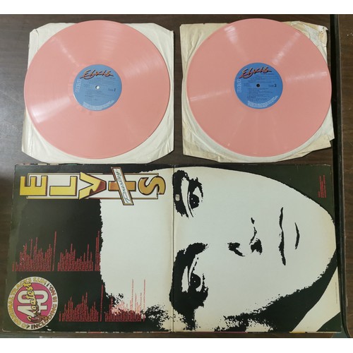 341 - Elvis Presley - 40 greatest hits pink vinyl double album in very good condition