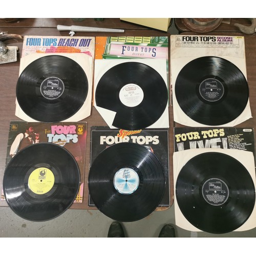 408 - 6 x Four Tops vinyl albums, 3 x average and 3 x good