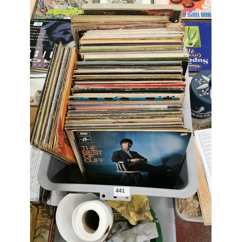 441 - Large job lot of assorted 1960/70's vinyl albums in varying condition