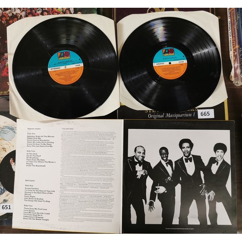 674 - The Drifters - 24 original hits, gatefold sleeve double vinyl album in very good condition and with ... 