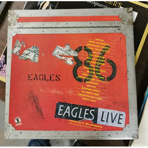 678 - The Eagles - Live, gatefold sleeve double vinyl album with poster insert, in very good condition but... 