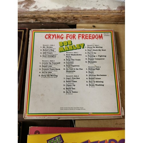 684 - Bob Marley - Crying for freedom vinyl album box set in very good condition