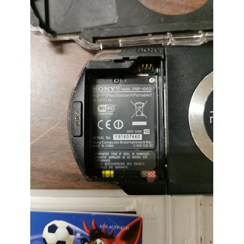 16 - Sony PSP-1003, scratches on screen, in protector - no power supply so untested