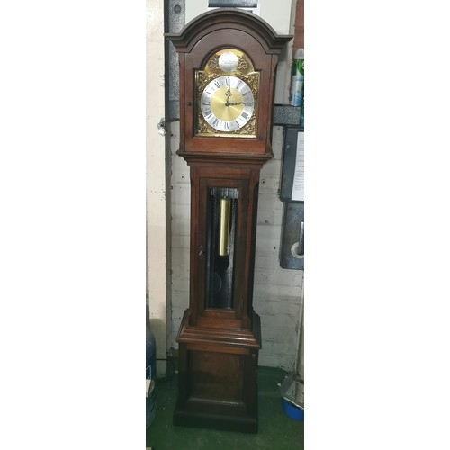 3 - 180 cm tall Julian Stanton reproduction Westminster long case clock - 1 chain loose and not working