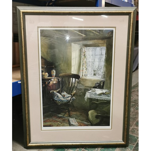 36 - 60 x 77 cm framed and mounted limited edition print, 272/850, titled Quiet Room by Keith Andrew