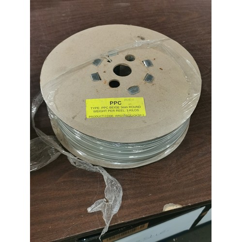 233 - Unused reel of type ppc beige 3 mm round acrylic - kindly donated and all proceeds go to our young c... 