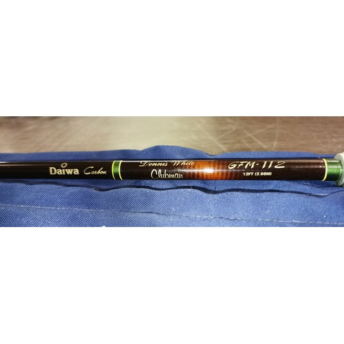 46 - Daiwa Dennis White Clubman GFM-112, 12 ft 3 piece carbon rod in cloth case