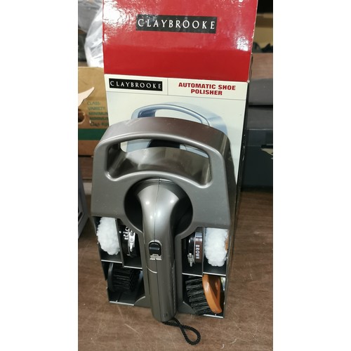 295 - Boxed Claybrooke automatic shoe polisher