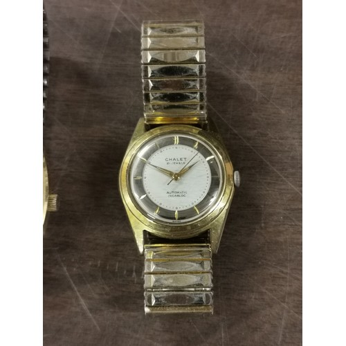 35 - Working retro gents Chalet 21 jewel incabloc watch