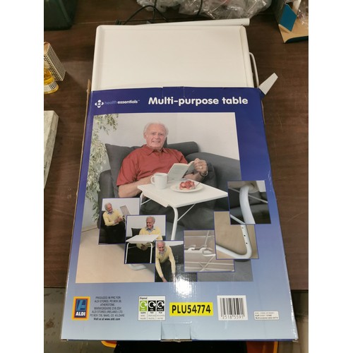 50 - Boxed as new Health Essentials multi purpose table