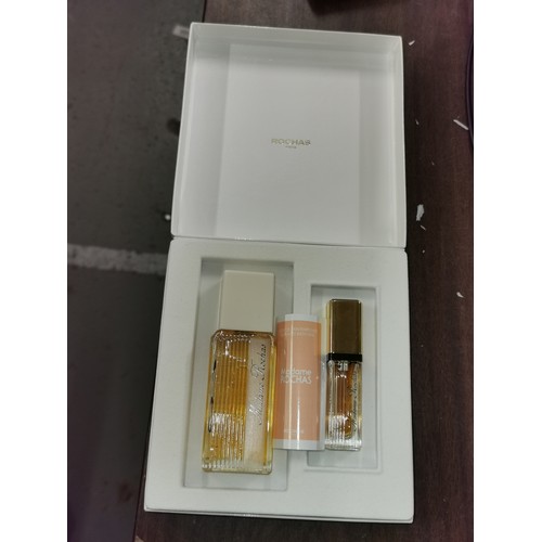 182 - Boxed near full Rochas Paris, Madame Rochas 50 ml eau de toilette and 7.5 ml perfume gift set