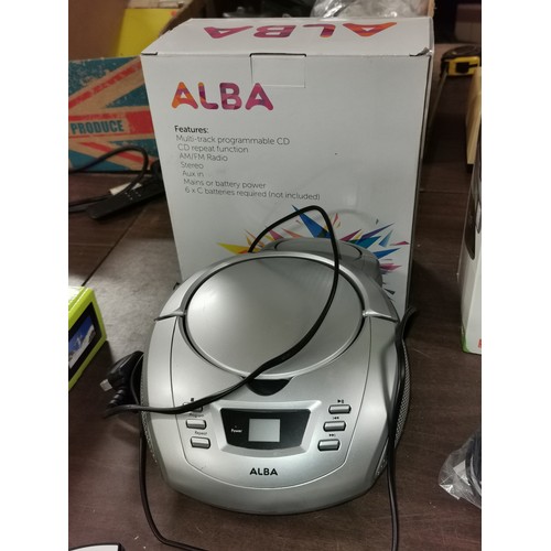 297 - Boxed Alba portable CD/Radio boombox