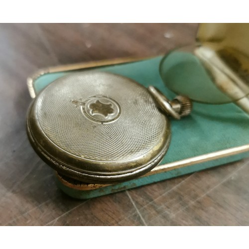 14 - W.M.Williams Bangor vintage pocket watch for repair - No hands, glass loose and back seized