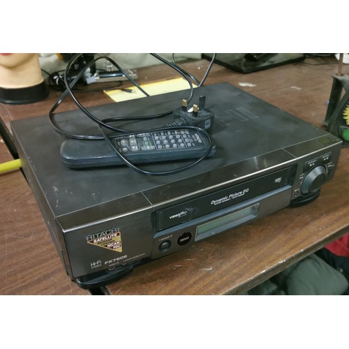 283 - Hitachi model FX760E, Video+ deluxe VCR with remote control