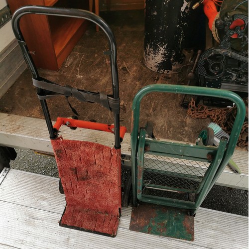 5 - 2 x folding sack truck trolleys