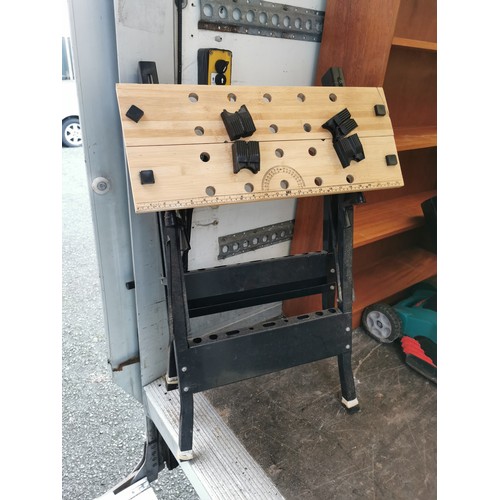 207 - Folding work bench, similar to B&D Workmate in very good condition - all proceeds to our young carer... 