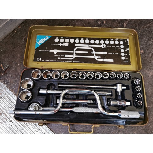 208 - Hilka 24 piece socket set in metal case - all proceeds to our young carers fundraising