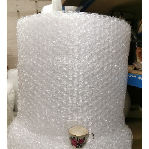 98 - 1 x 50 metre roll of 500 mm wide clear large bubble packing wrap - made from 30% recycled material