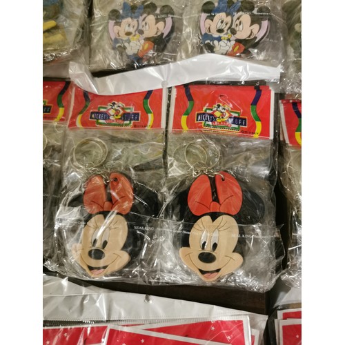 125 - Wholesale pack of 10 x new old stock Mickeys Stuff For Kids 7 cm Minnie Mouse head soft keyrings