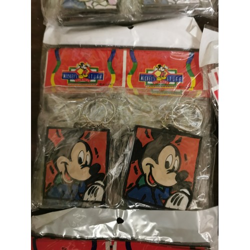 129 - Wholesale pack of 10 x new old stock Mickeys Stuff For Kids 5 x 5.5 cm long Mickey Mouse soft keyrin... 