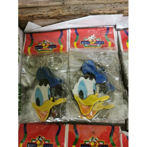 131 - Wholesale pack of 10 x new old stock Mickeys Stuff For Kids 7.5 cm long Donald Duck head soft keyrin... 