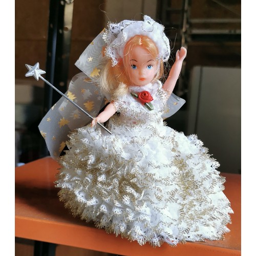 115 - 20 cm tall vintage plastic doll tree topper