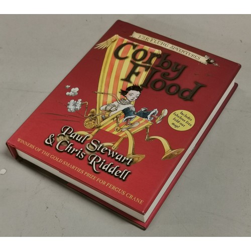 72 - Corby Flood far flung adventures by Paul Stewart & Chris Riddell. Mint first edition hard back book ... 