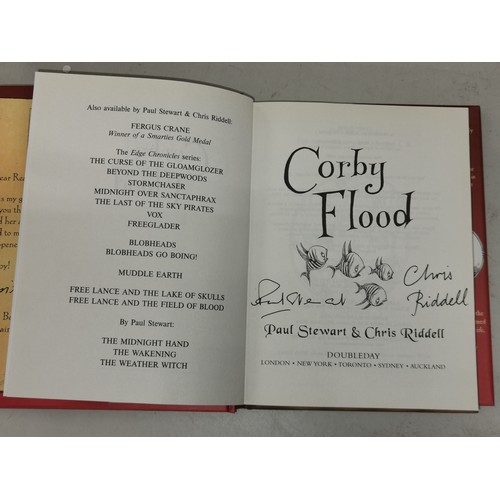 72 - Corby Flood far flung adventures by Paul Stewart & Chris Riddell. Mint first edition hard back book ... 