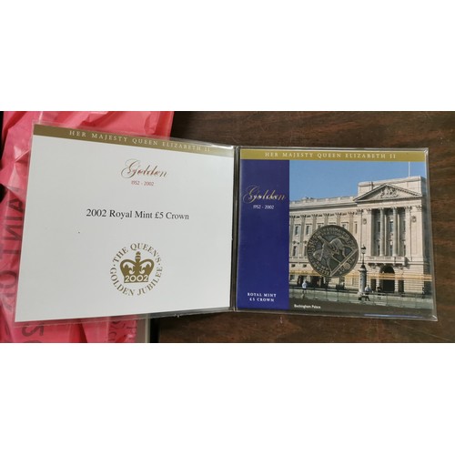 5 - 2002 Royal Mint golden jubilee £5 coin presentation set