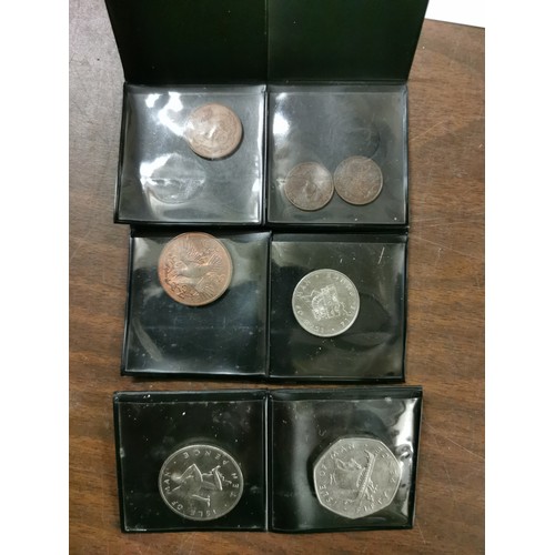 6 - 7 x assorted Isle of Man coins in pouches