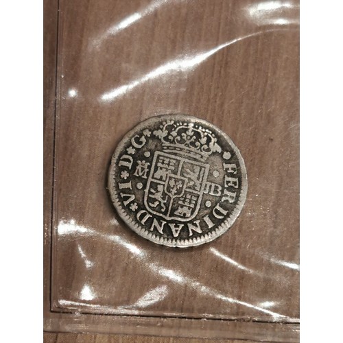 65 - 1748 Ferdinand VI Spanish half reales silver coin