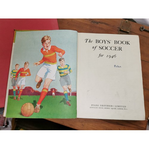 181 - 1946 the boys book of soccer (top corner of inside first page torn away) & 1955/56 Charles Buchans s... 