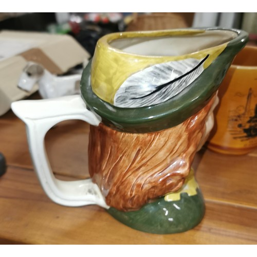 160 - 14 cm tall Woods Robin Hood hand painted character jug