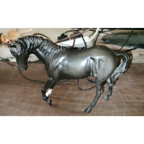 78 - Beswick Black Beauty horse figure with glued repair to left ear