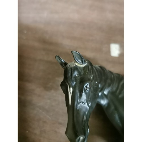 78 - Beswick Black Beauty horse figure with glued repair to left ear