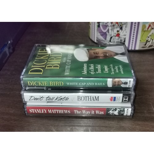 118 - 3 x sporting biography, audio cassette tapes including Ian Botham still factory sealed