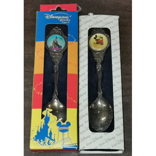 132 - 2 x boxed Disneyana silver plated souvenir spoons