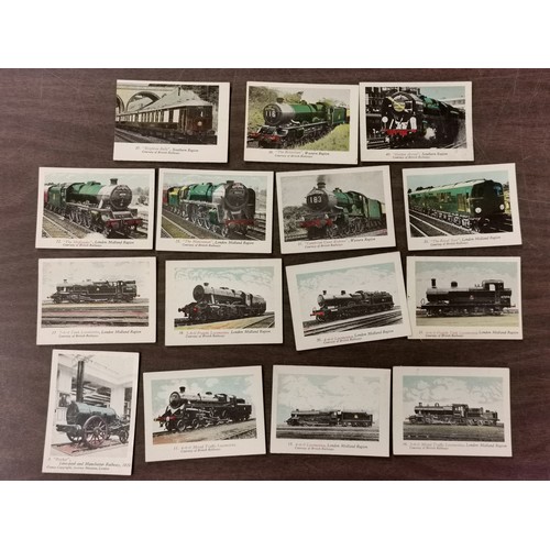 239 - Bundle of 15 x vintage ABC 9 x 6.5 cm, steam engine information picture cards