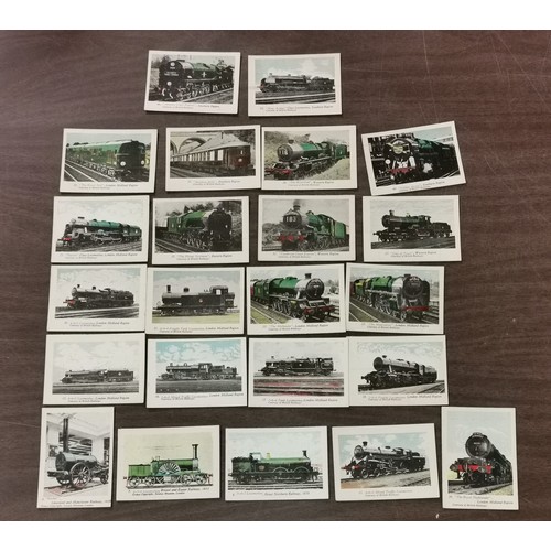 240 - Bundle of 22 x vintage ABC 9 x 6.5 cm, steam engine information picture cards